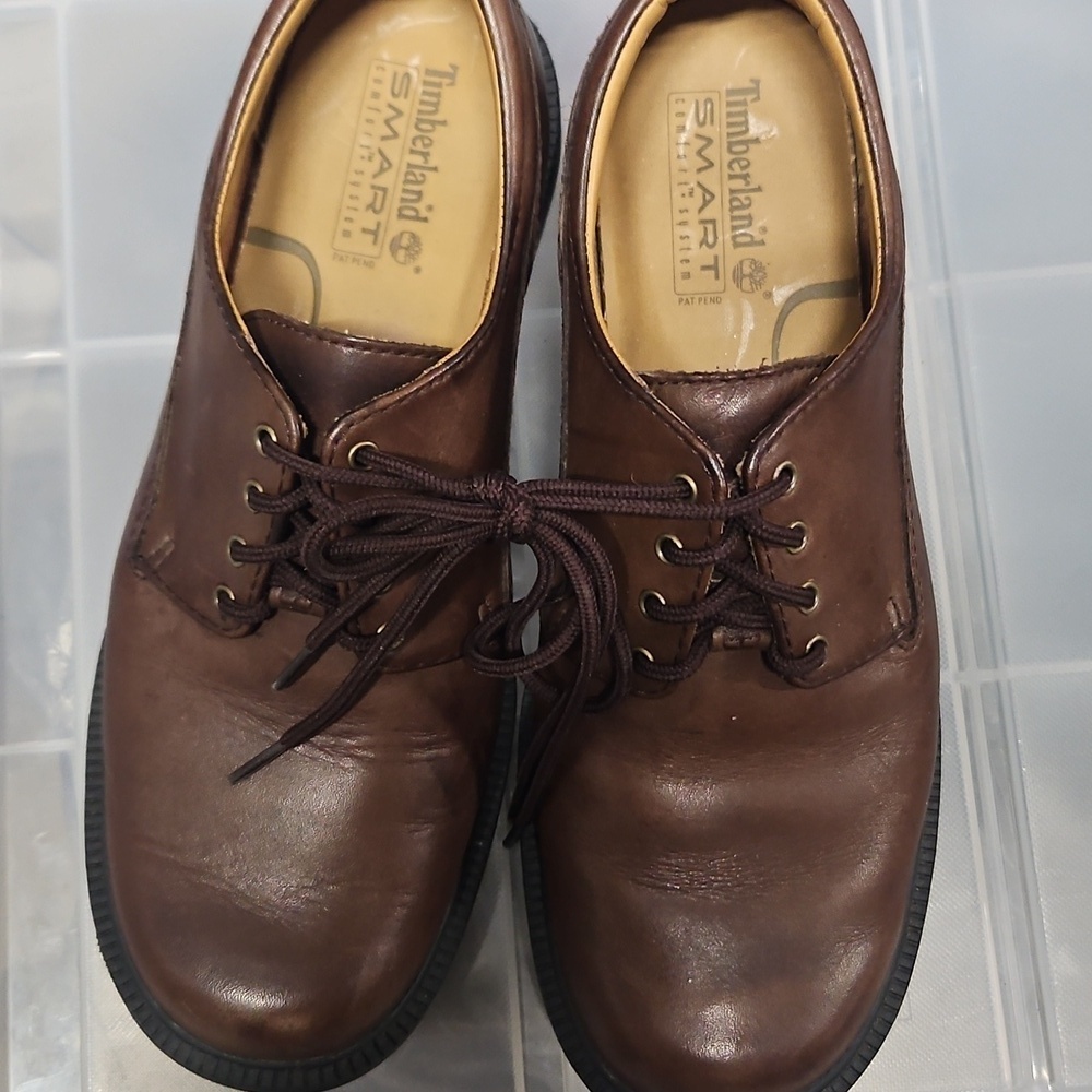 Timberland Smart Comfort Lace Up Oxfords 10357 7627 Sz 8 New! Brown Leather Lug